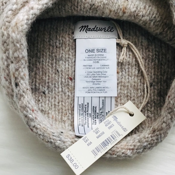 Madewell Pom-Pom Beanie New With Tag - Picture 7 of 8